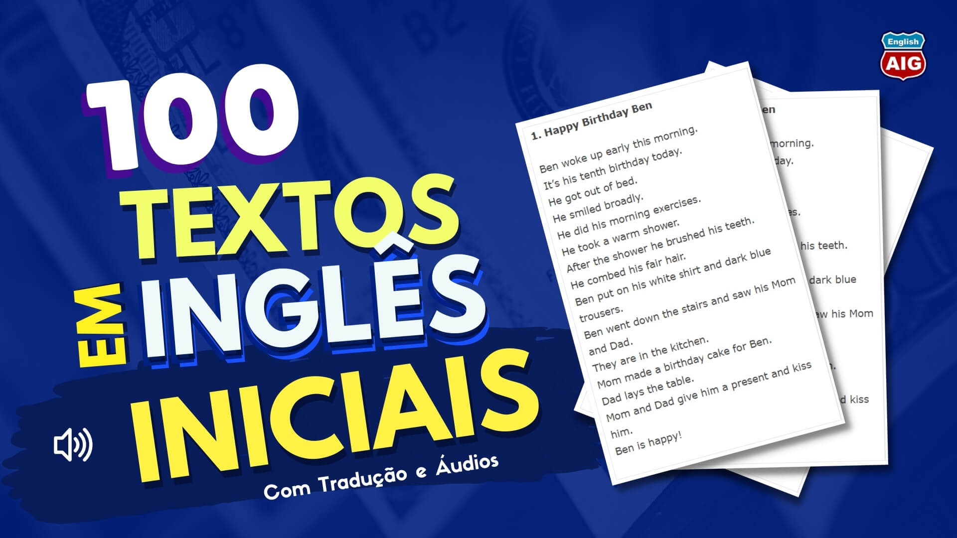 110 Textos em Inglês avançados com áudio e tradução.